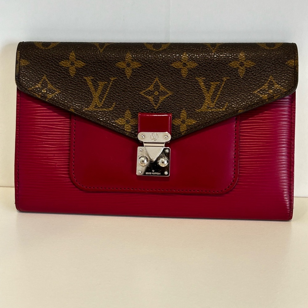 Louis Vuitton Marie Rose Fuchsia Monogram Epi Leather Wallet Clutch